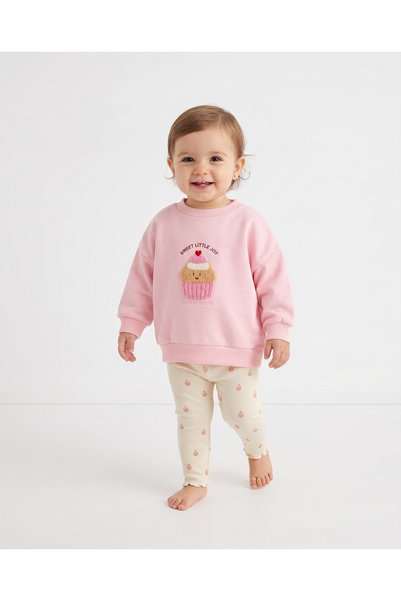 MiniKids Compleu Sweet Little Joy, roz-crem