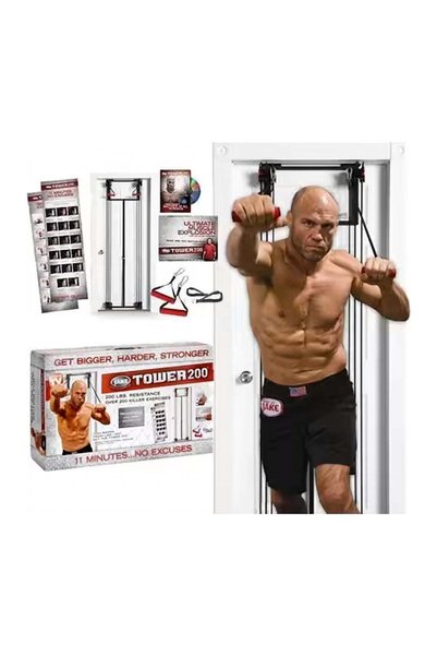 Generic Aparat de Fitness Tower 200 cu Scripeți și 3 Perechi de Corzi, pentru...