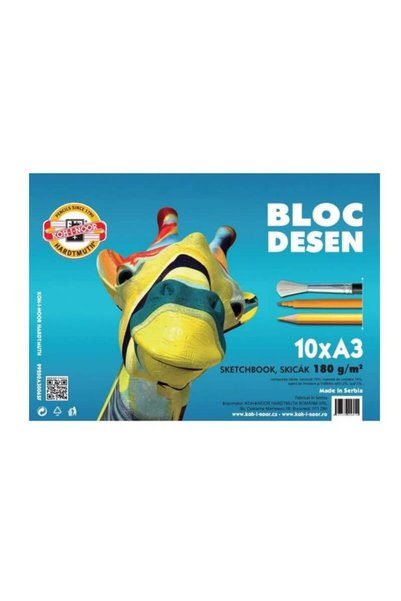 Koh-i Noor Drawing pad A3 180G 10 sheets Koh-I-Nor