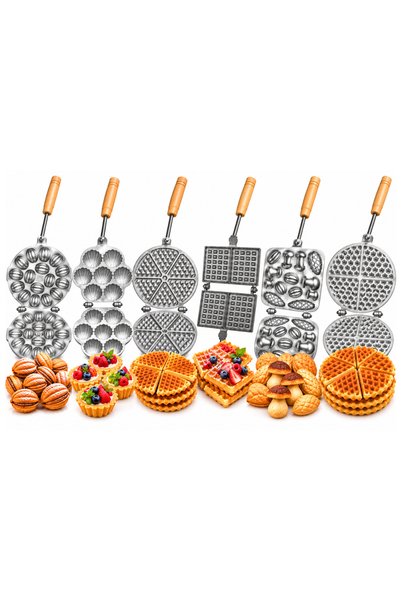 OEM "Traditional Cakes" Set – 6 Premium Molds: Nuts 16 Cavities + Mini-Tarts ...