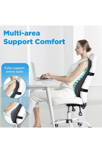 ALMEKAQUZ High Back Support Pillow for Office Chair, Fully Support Entire Bac...