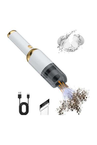 OEM Aspirator Auto Portabil JB-105, Reîncărcabil prin USB, cu Filtru Lavabil