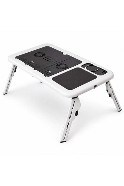 Generic Măsuță Laptop Multifuncțională E-Table, Reglabilă pe Înălțime, cu 2 V...