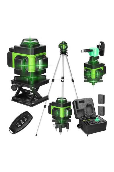 Generic Nivel Laser cu 16 Linii, Autonivelare, Lumină Verde, Impermeabil IP54...