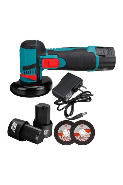 Generic Mini Polizor Unghiular Portabil eSimplu, 750W, cu 2 Acumulatori de 12...