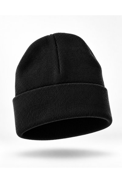 MFCCollection قبعة بيضاء أساسية سوداء للجنسين، قابلة للطي.