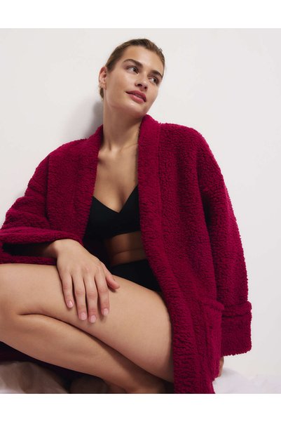 Marks & Spencer Cardigan Teddy Borg Wrap Lounge