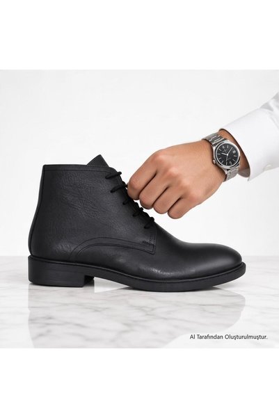 BAGSSHOES Int2023k-025 حذاء كلاسيكي من الجلد الطبيعي للرجال مزود بسحاب