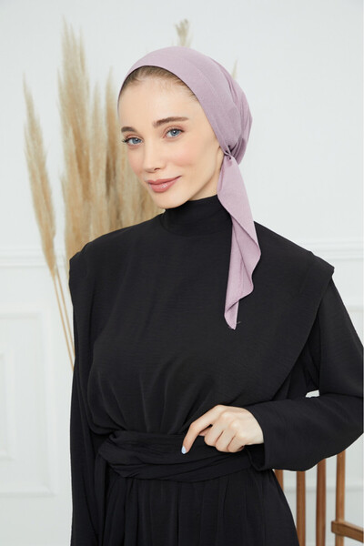 HIJAB VIP توربان قطني ربط من الخلف - ليلك