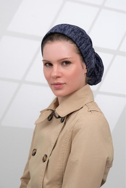 HIJAB VIP Winter Turban (Wrap)-Navy Blue