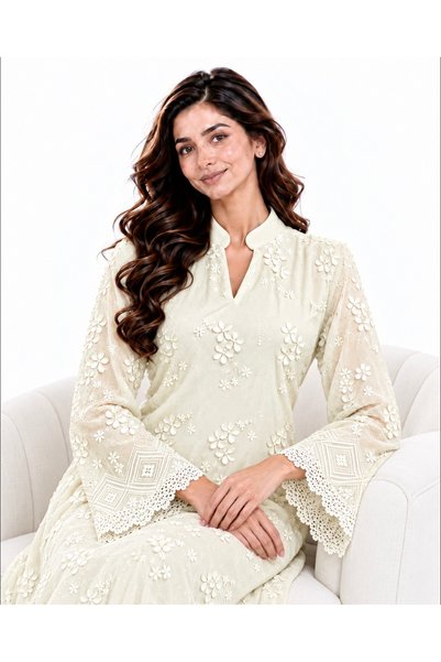 White colour جلابية كويتية «غيمة العاج»