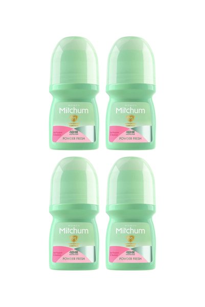 Mitchum 4x PACHET, Powder Fresh, Antiperspirant, Deodorant Roll-On, Pentru Fe...