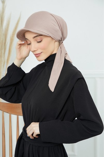 HIJAB VIP Turban Cap with Tie Back - Beige