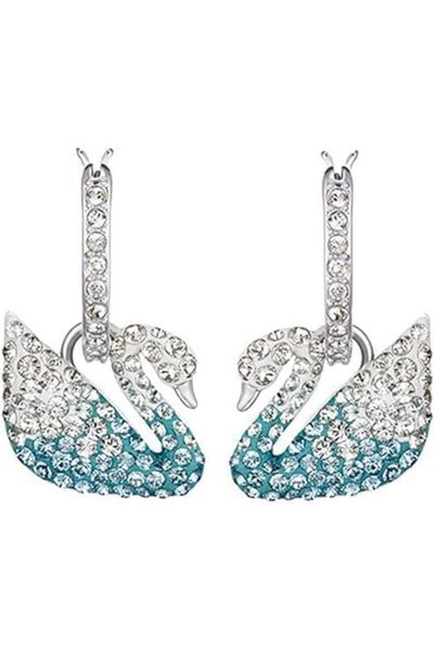 J.Rosée Fashion Jewelry Swarovski Elements Crystal Silvery Blue & White Earri...