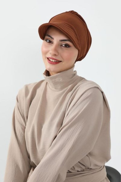 HIJAB VIP توربان قبعة - بني