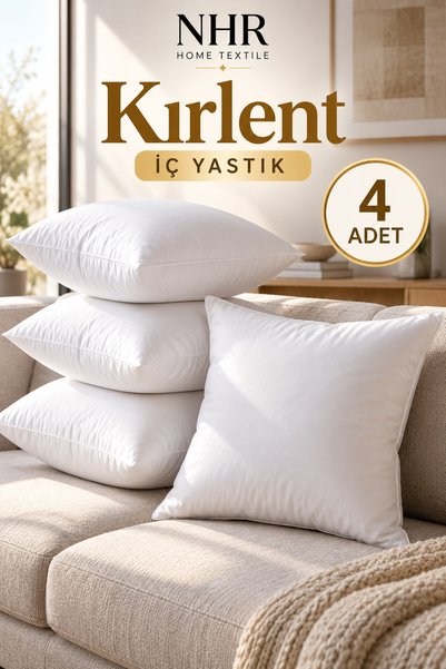 NHR HOME 4'lü Kırlent İç Yastık - Ultra Dolgun - Boncuk Elyaf