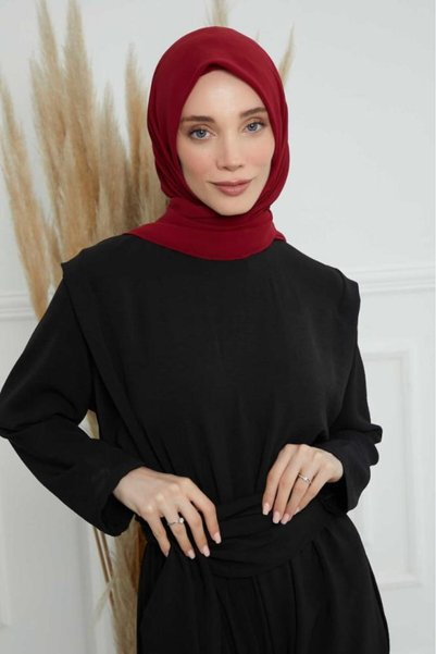 HIJAB VIP شيفون مثلث مع قبعة مشبوكة
