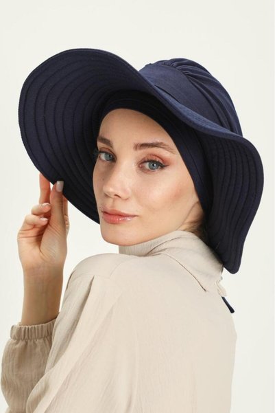 HIJAB VIP Beach Hijab with Turban-Navy Blue