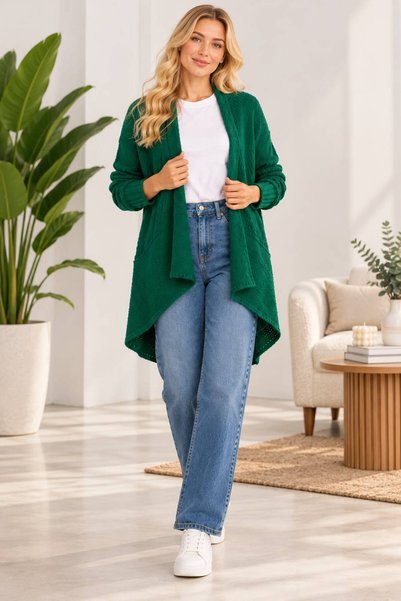 MAY MARA WOMEN'S OVERSIZED PONCHO-STYLE CARDIGAN