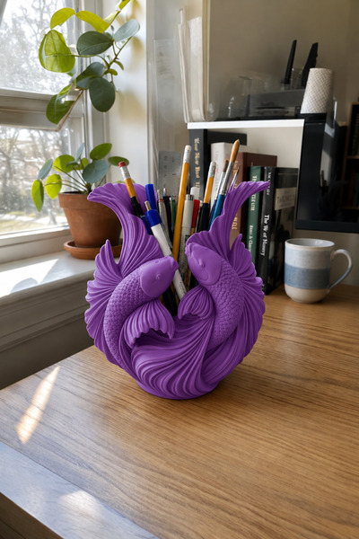 Belupa Decorative Pen Holder with Fish Figure - Fantastic Desktop Organizer P...