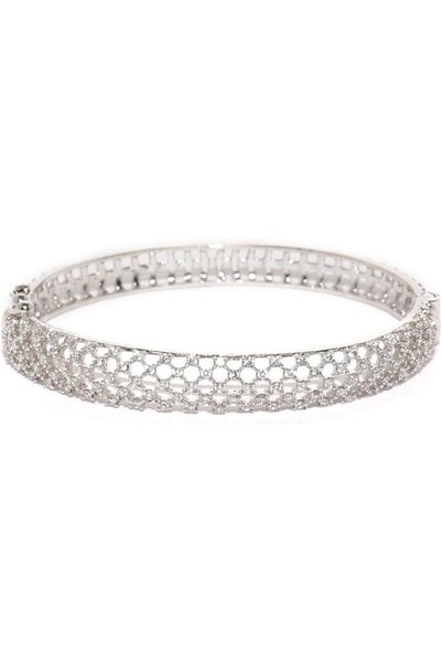 ZAVERI PEARLS Charm Bracelet for Women (Silver) (ZPFK5563)