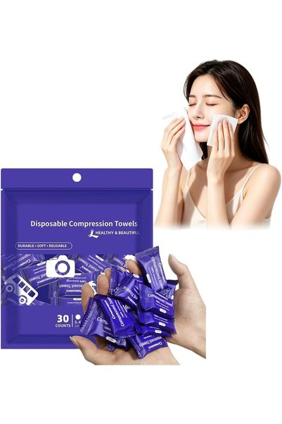 Winever 30 Pcs Compressed Towels Tablets,Disposable Face Towels for Travel Ca...