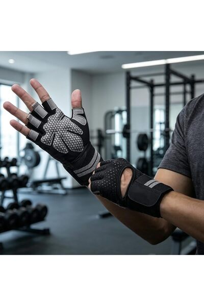 GENERAL Gym Gloves for Men & Women, Anti-Slip Workout Gloves with Wrist Suppo...
