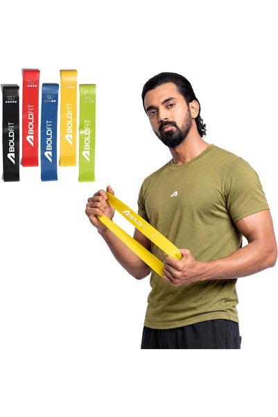 BOLDFIT Resistance Bands Mini Loop Hip Band/Toning Exercise Band for Gym Boot...