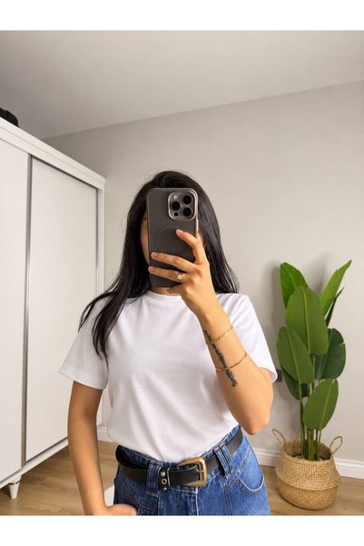 Kadın Yuvarlak Yaka Basic T-Shirt & Body