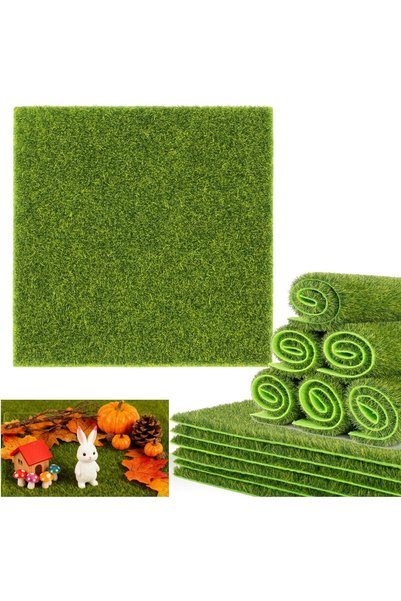 HaveLovely Artificial Fake Grass for Miniature Fairy Garden, DIY Crafts, 6Pcs