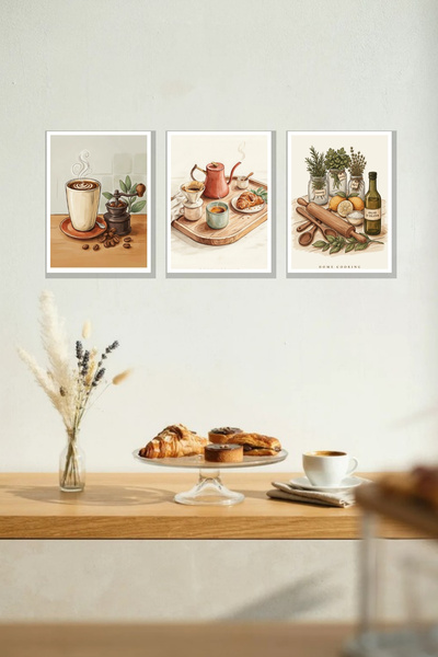 Nod Set de tablouri din MDF cu aspect de ramă, 3 piese, de 30x40 cm, de la Ka...