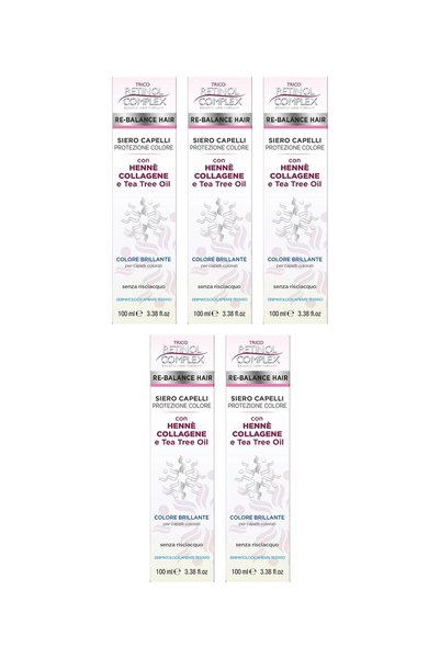 Retinol Complex 5x PACHET Ser de protecție a culorii cu Henna, Colagen și Arb...