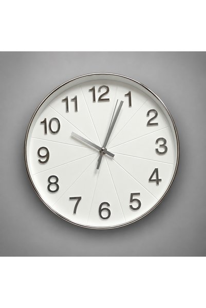 Magic Time Αθόρυβο Ρολόι Τοίχου Μοντέρνου Σχεδιασμού με Ανάγλυφους Αριθμούς -...