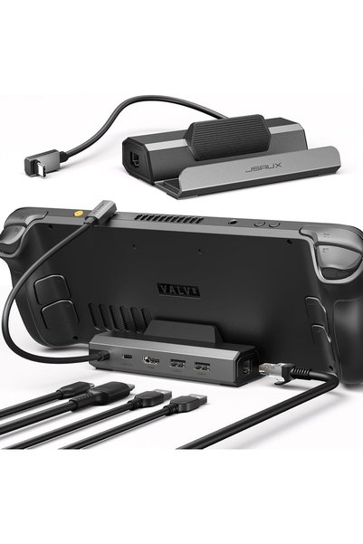 jsaux محطة إرساء لأجهزة Steam Deck OLED/ROG Ally/Legion Go، محطة إرساء 5 في 1...