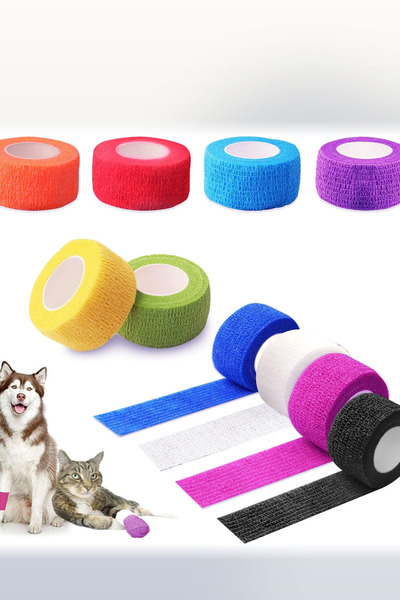 Yenilig 10 Adet Evcil Hayvan İlk Yardım Bandajı – Kendinden Yapışkanlı Esnek Sargı, Tüylere Yapışmaz, Nefes Alabilen Pet Bandage Self-Adhesive