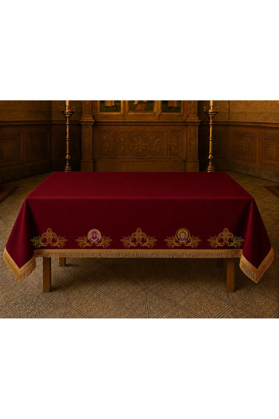 ATELIERUL ARIS SRL Acoperamant -Fata de masa brodata pentru biserica – 180x15...