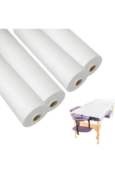 Generic MZDT (Pack of 4) Disposable Massage Table Paper Roll, White Non-Woven...