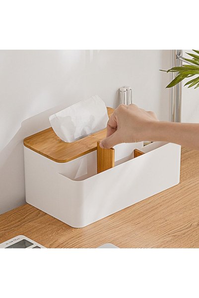 Yelajoy Tissue Box,Multifunctional Desktop Storage Organizer