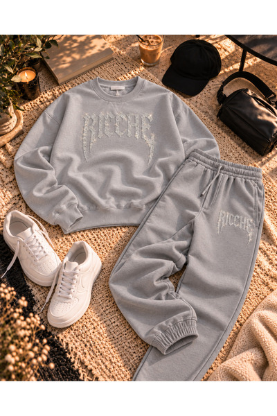 JAWÜ FASHION Ricche Brushed Inside Chardonnay Sweet - Premium Sweatsuit SET