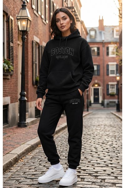 clothes 33 بدلة رياضية بغطاء رأس مزينة بالخرز، تصميم موسمي، موديل بوسطن 1697،...