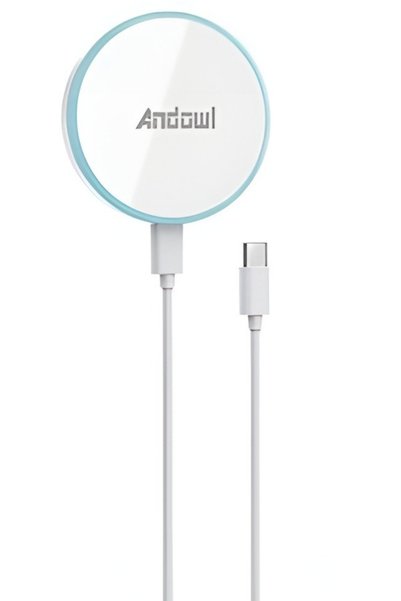 Andowl A57 Μαγνητικός Ασύρματος Φορτιστής 25W Type-C Λευκός