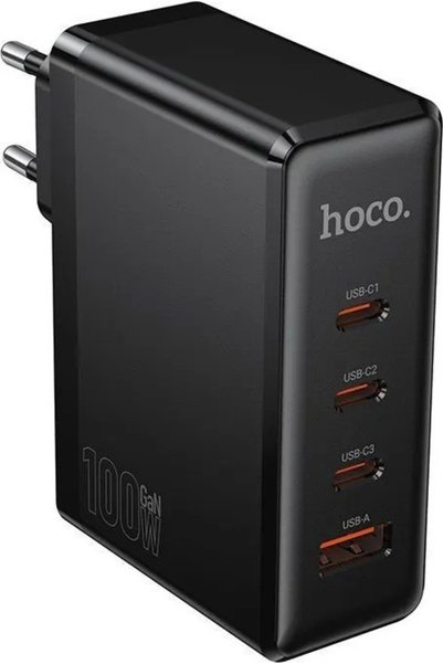 Hoco Φορτιστής N85 GaN 100W με 4 θύρες φόρτισης και καλώδιο Type-C σε Type-C,...