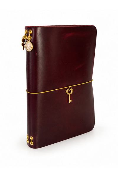 TheRustlersGoods Hakiki Deri İtalyan Buttero A5 Defter Kılıfı- El Yapımı- 4 A...