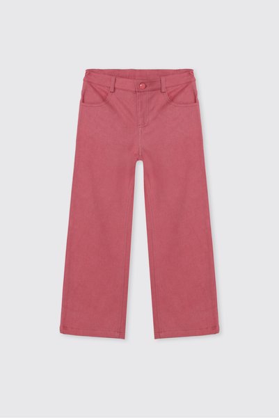 Panço Girls' Embroidered Pink Pants