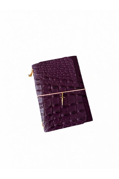 TheRustlersGoods Hakiki Deri A6 Defter Kılıfı- El Yapımı- 3 Adet Charm Hediye...