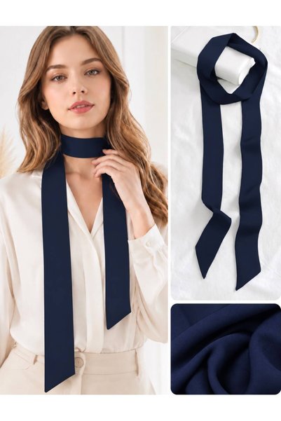 ÖrgüYastik Navy Blue Tie and Scarf