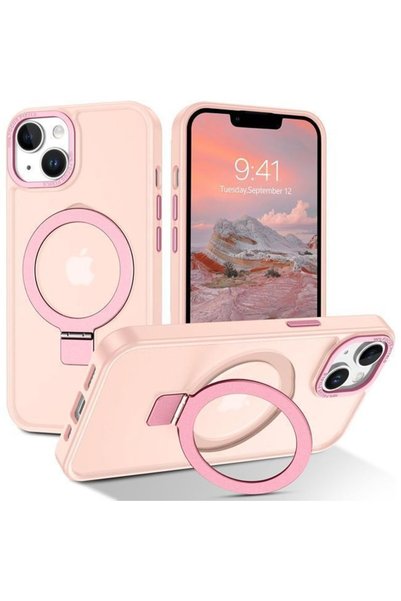 Orso Θήκη iPhone 15 Ostand Hybrid Focus Ματ Ροζ