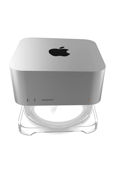 Spigen Stand Spigen, pentru Apple Mac Studio, filtru praf integrat si detasab...