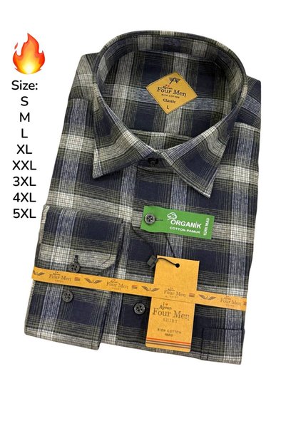 Aycan Fourmen 100% COTTON, RELAXED-FIT FLANNEL SHIRT