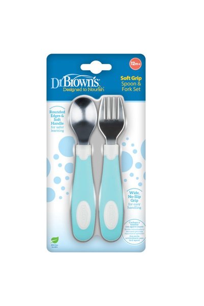 Dr.Brown's Σετ Μεταλλικών Κουταλιών και Πιρουνιών Dr. Brown's Ακουαμαρίνα